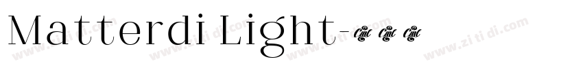 Matterdi Light字体转换
